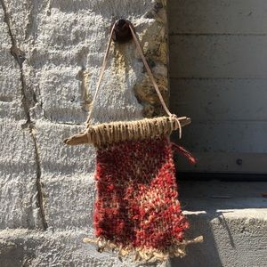 handmade red weaving